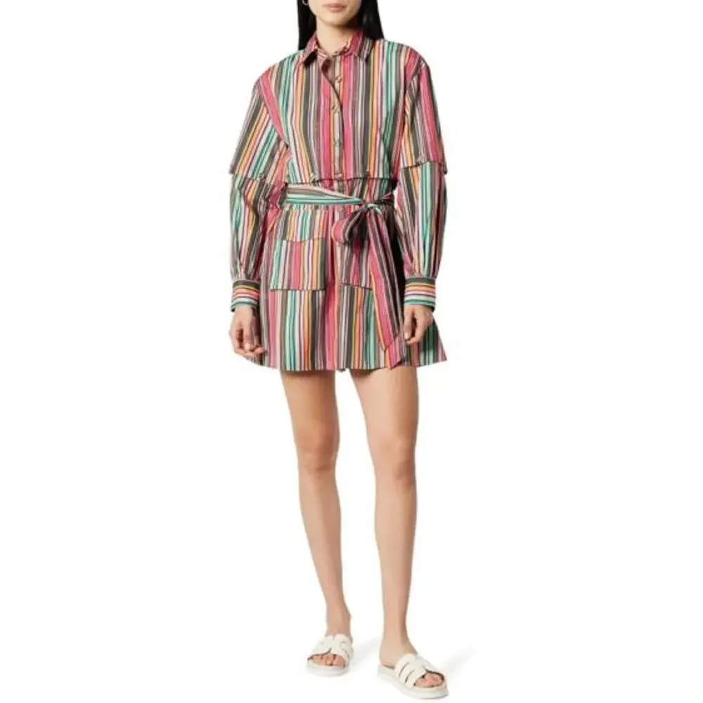The Drop Women's *Convertible* Mini Shirt Dress with Belt, Size Small, NWT - Picture 1 of 5